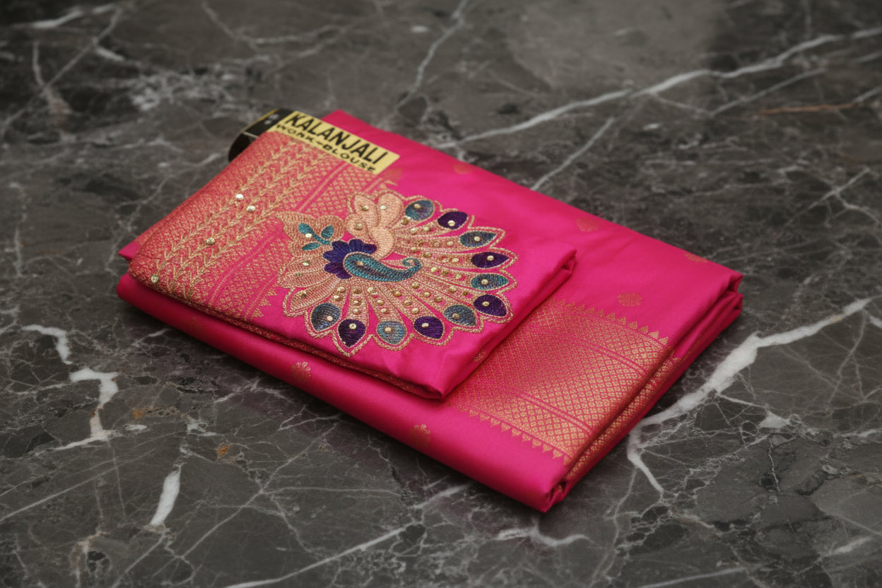 paithani silk peacock inspired saree