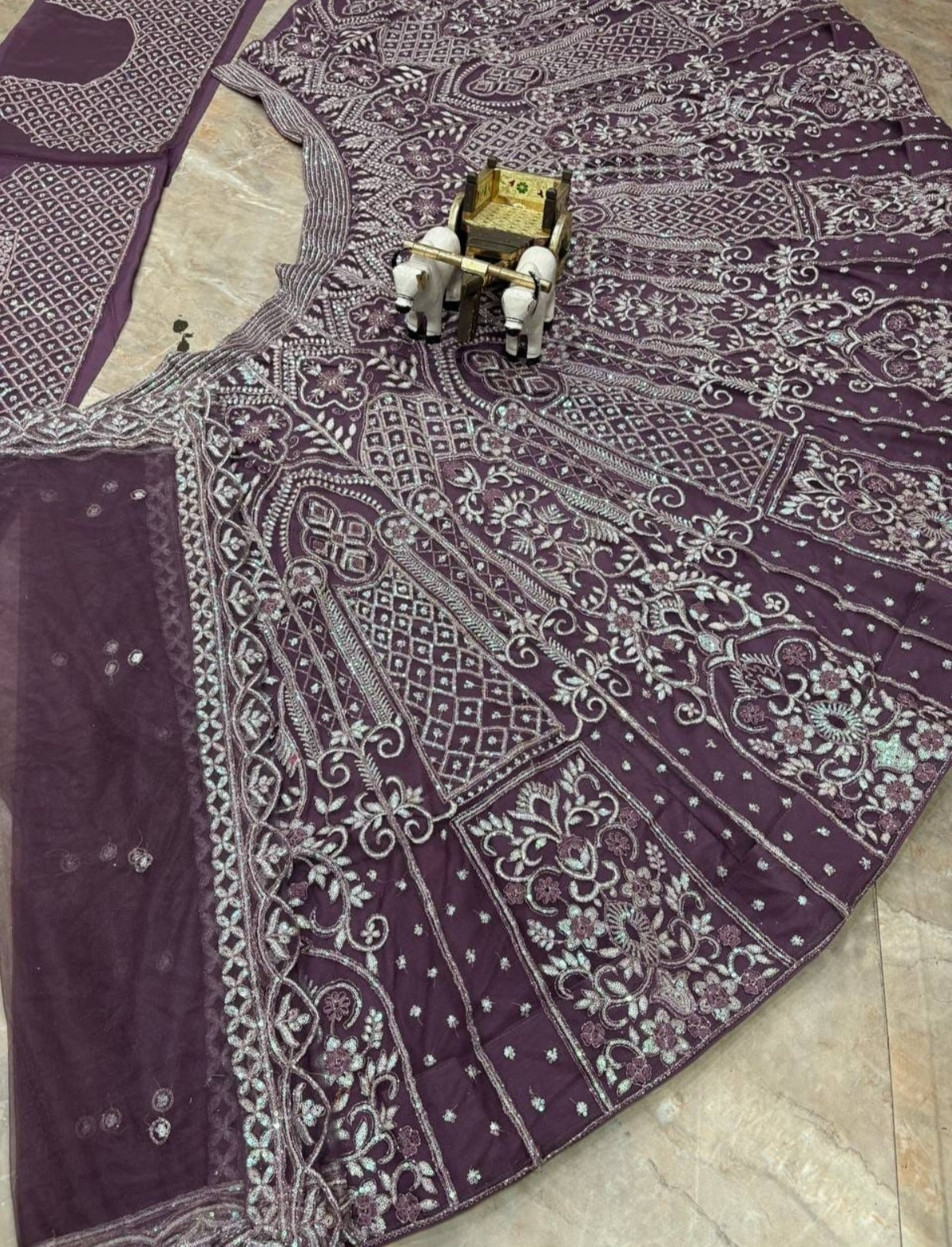 grape purple lehenga