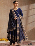 Navy and Gold anarkali