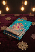 paithani peacock inspired silk sari