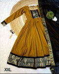 Mustard and black Anarkali