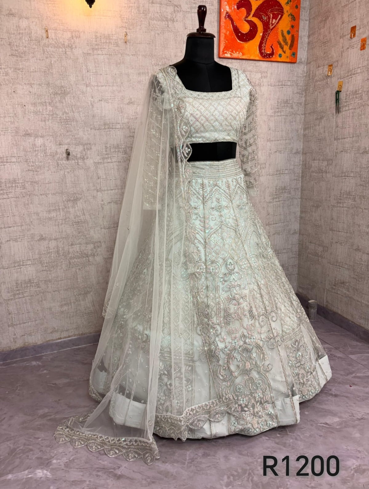 Light green lehenga