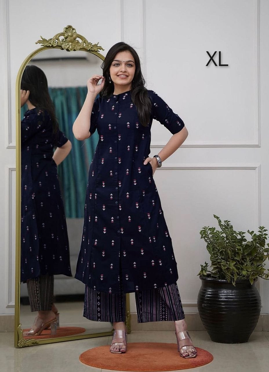 Navy digital print co-ord