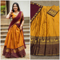Mustard and maroon lehenga