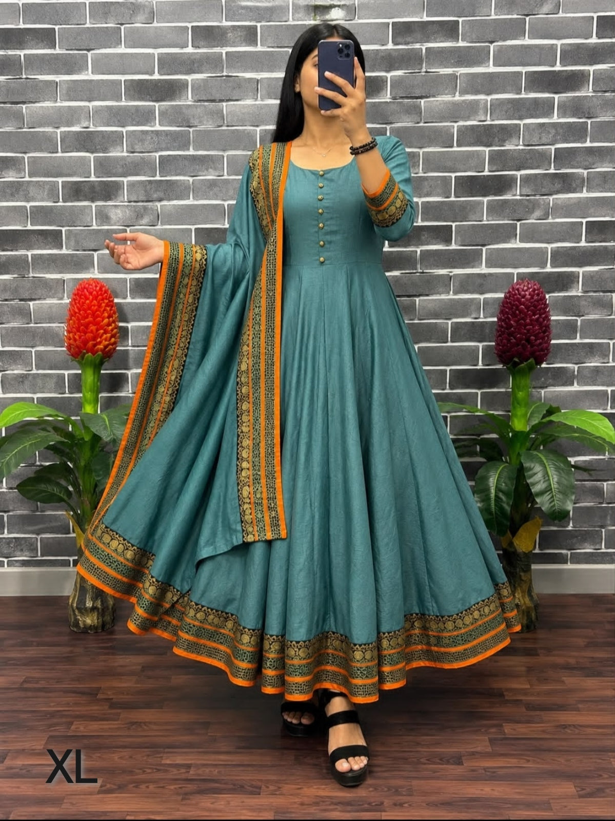 Aqua Anarkali