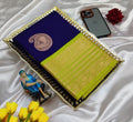 Rich navy blue silk saree
