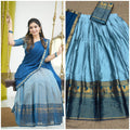 Baby blue and turquoise lehenga