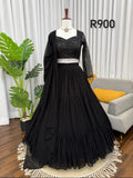 Black sequins lehenga