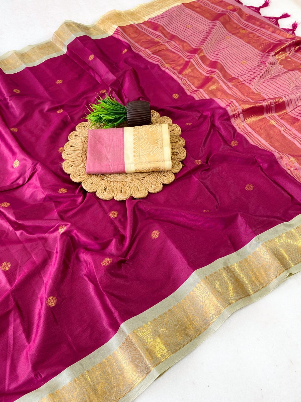 ceries and beige saree