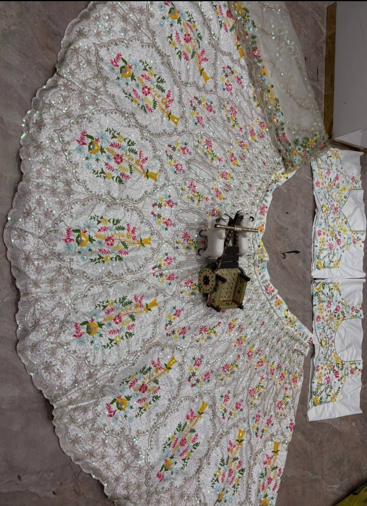 white floral lehenga