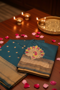 peacock inspired paithani silk sari