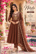 Brown 3pc salwar