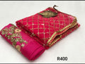 Hot pink and gold sari