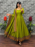Green south Indian inspired Anarkali