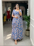 Blue saree Gown