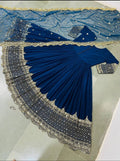 Royal blue and Gold Anarkali