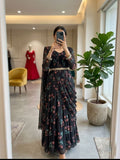 Black saree gown