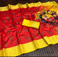 Yellow and red amman saree