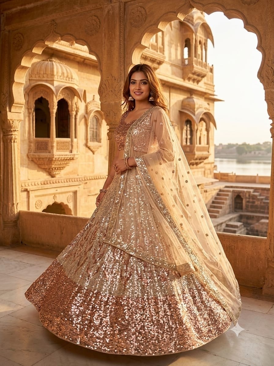 Gold lehenga